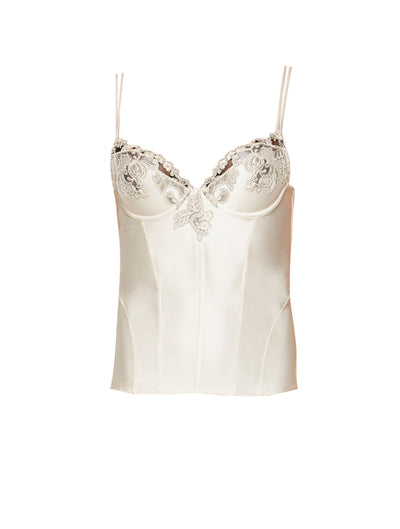 Maison silk corset - Avorio & Nero