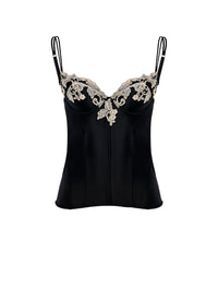 Maison silk corset - Nero & Avorio