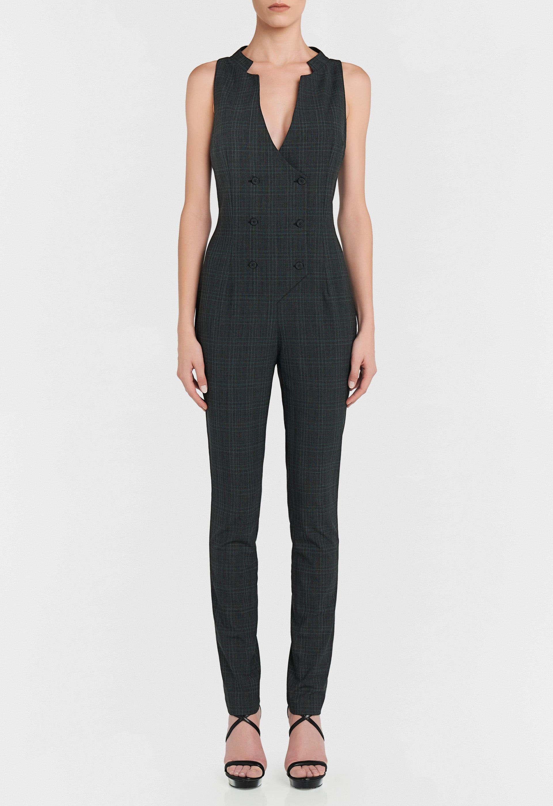 Daily Looks jumpsuit in virgin wool - Green Line Scottish