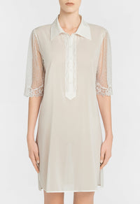 Chemise de nuit courte Liaison en soie - Off White