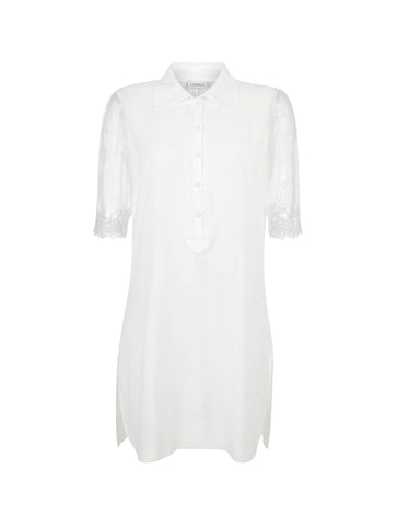 Chemise de nuit courte Liaison en soie - Off White