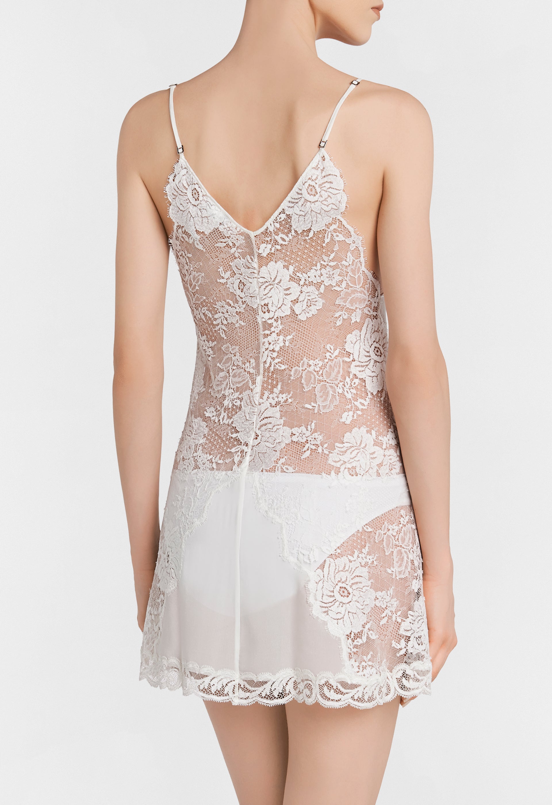 Leavers Poem Silk Nightdress - Off White