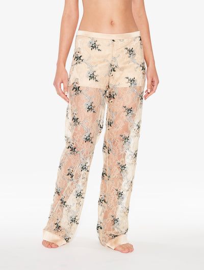 Altea long trousers - Sand Embroidery