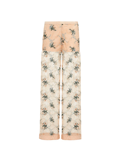 Altea long trousers - Sand Embroidery