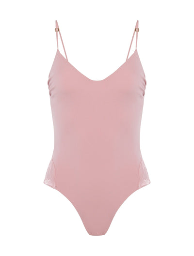 Anemone one-piece swimming costume - Pink Powder