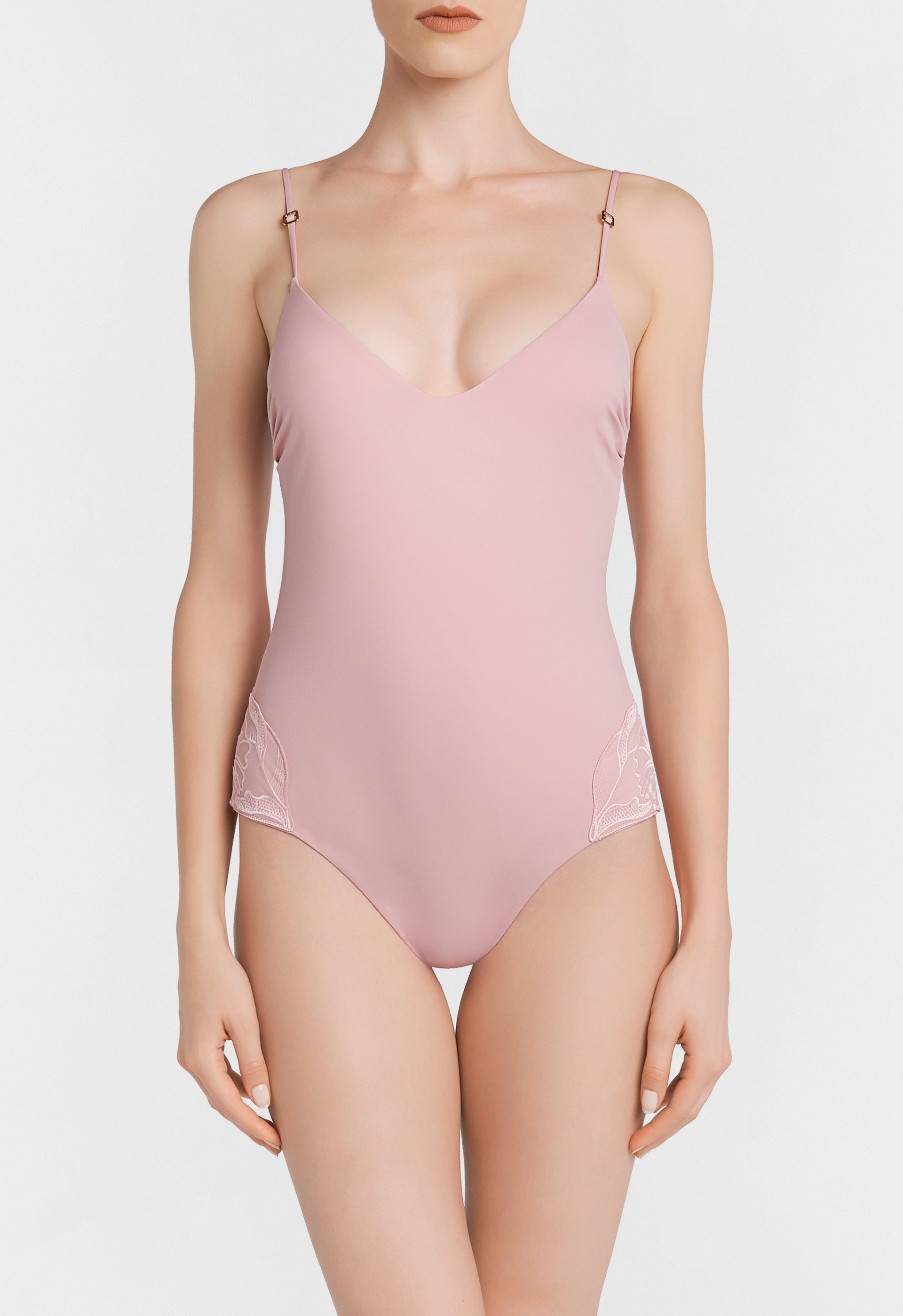 Anemone one-piece swimming costume - Pink Powder