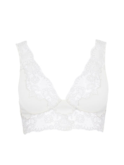 Soutien-gorge bralette Clea en coton - Off White Silver