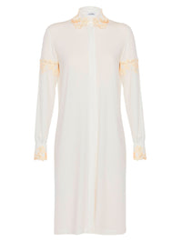 Chemise de nuit courte Brenda - Bicolore Off White