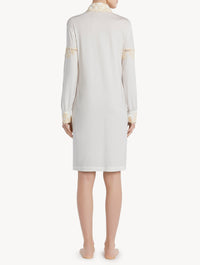 Chemise de nuit courte Brenda - Bicolore Off White