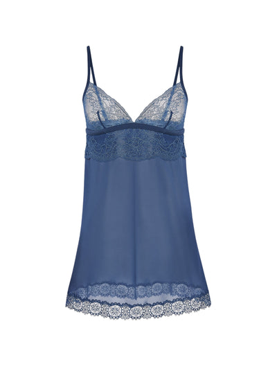 Bianca silk nightie - Cornflower