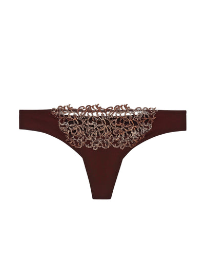 Metal Macrame thong - Coffee & Copper