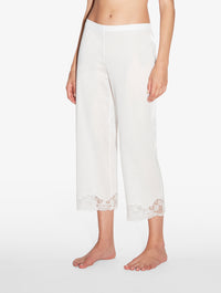 Pantalon long Clea en coton - Off White Silver