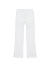 Pantalon long Clea en coton - Off White Silver