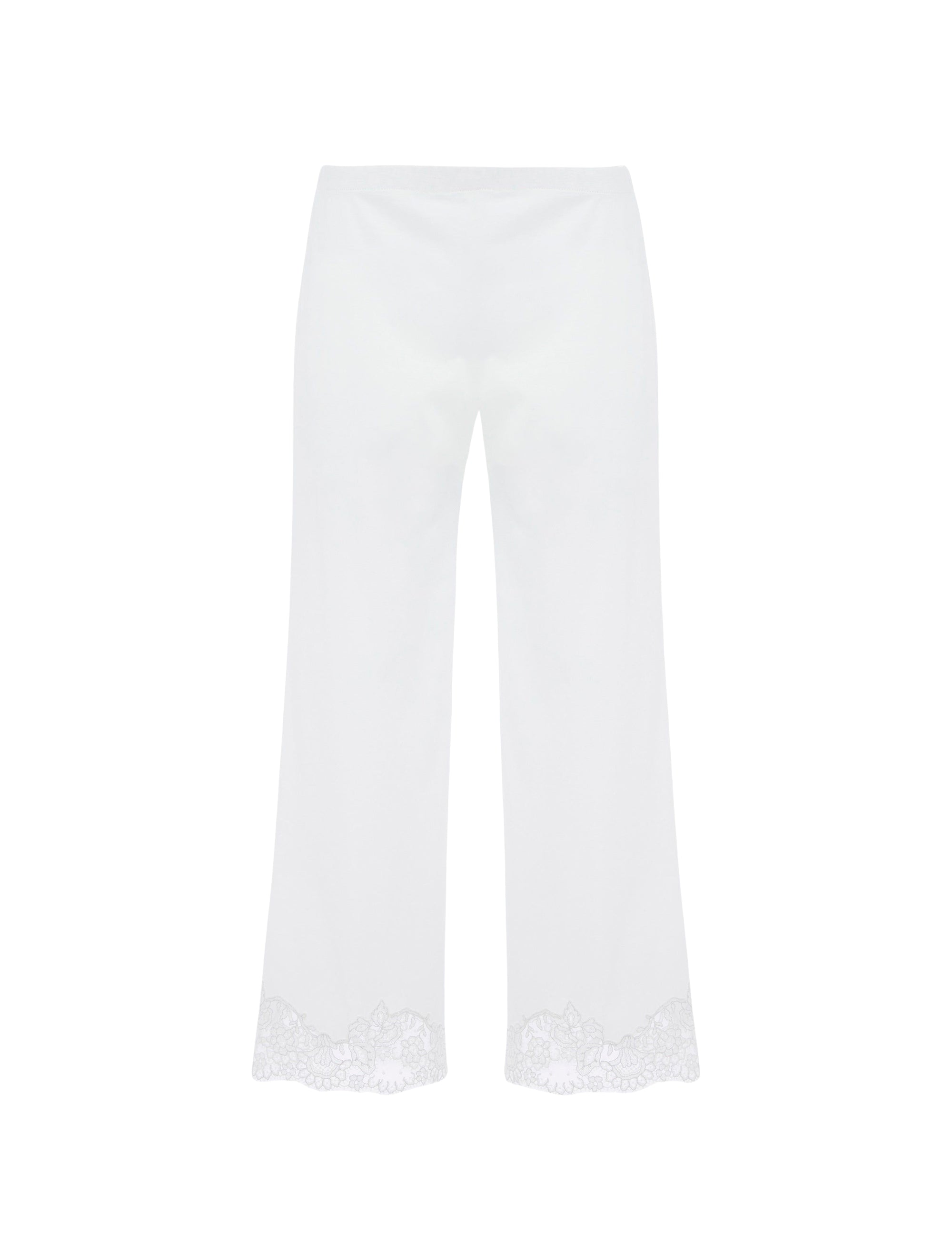 Pantalon long Clea en coton - Off White Silver