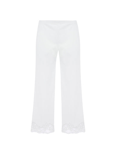 Pantalon long Clea en coton - Off White Silver