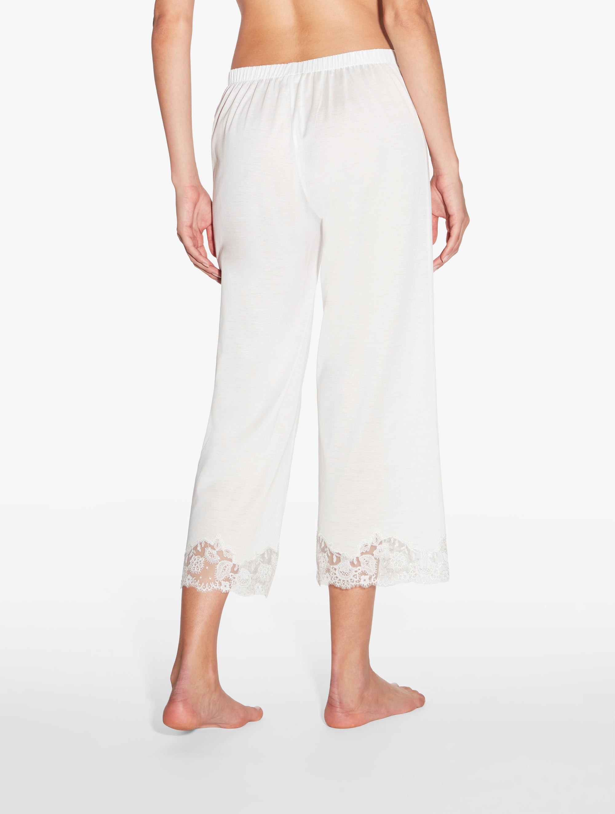 Pantalon long Clea en coton - Off White Silver