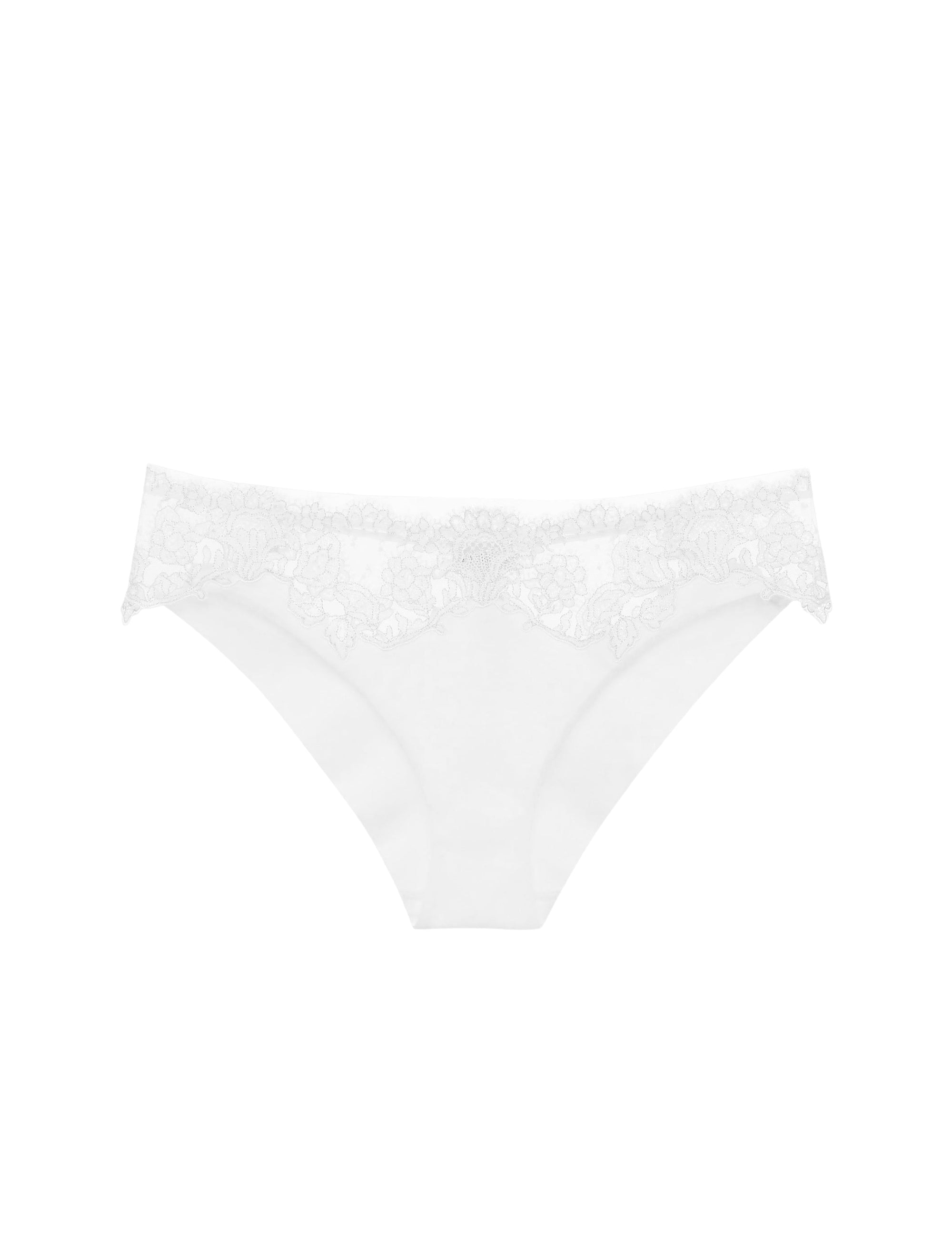 Clea cotton midi briefs - Off White Silver