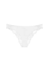 Culotte brésilienne Clea en coton - Off White Silver