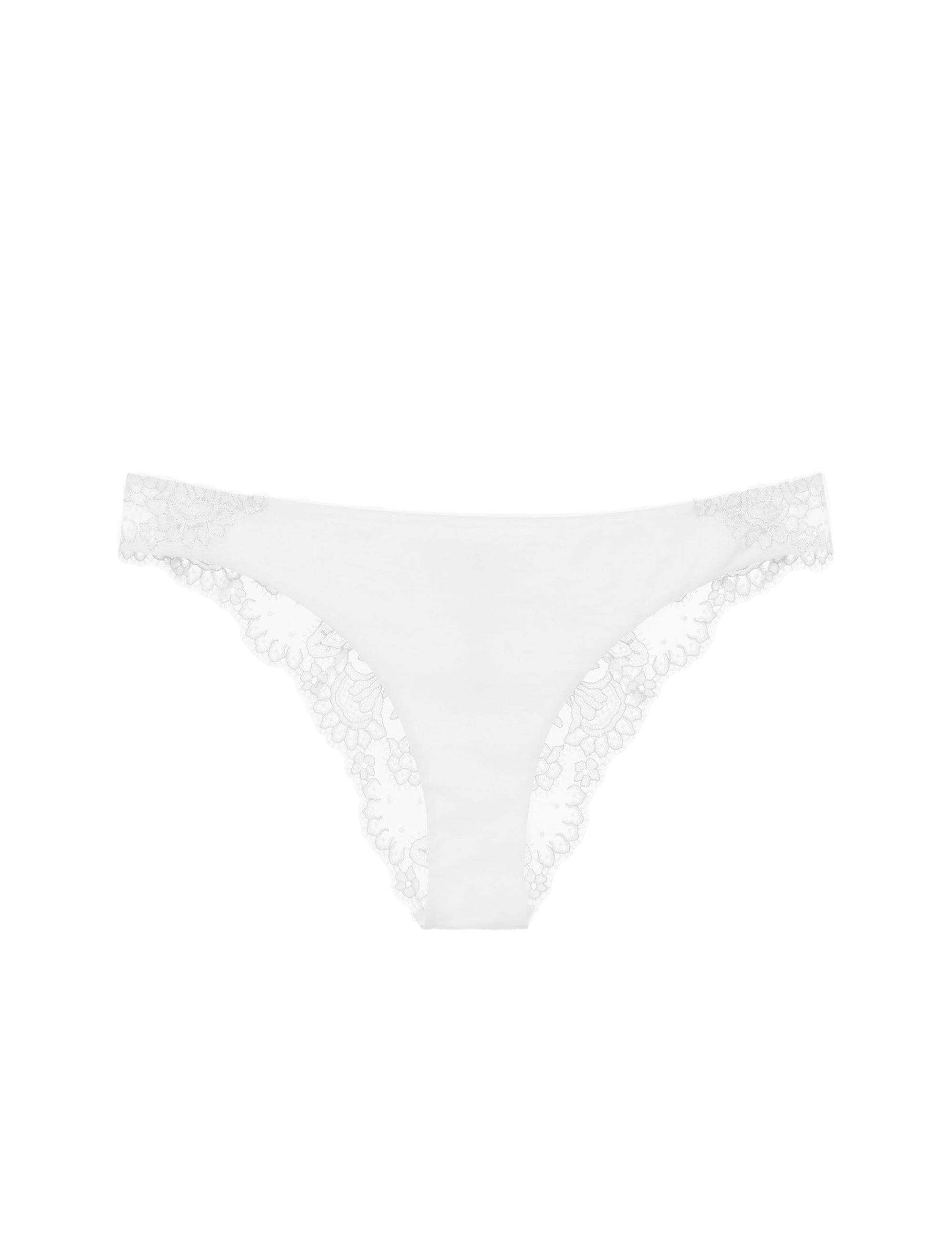 Clea cotton brazilian panties - Off White Silver