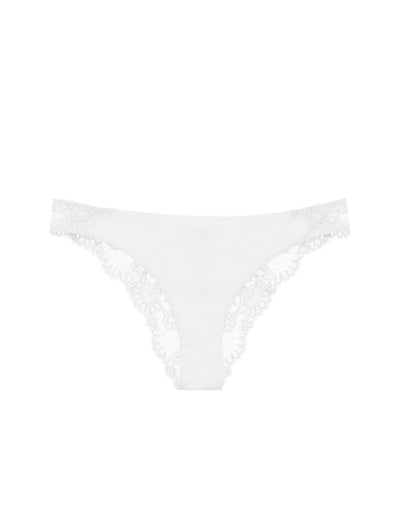 Culotte brésilienne Clea en coton - Off White Silver