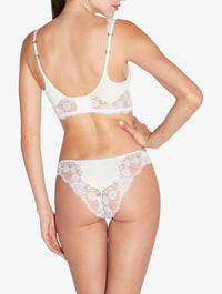 Culotte brésilienne Clea en coton - Off White Silver