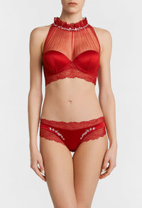 Soutien-gorge Cherry Blossom en soie - Bicolore Red Tango