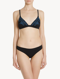 Love Journey triangle bikini top - Black & Blue Dark