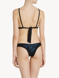 Love Journey triangle bikini top - Black & Blue Dark