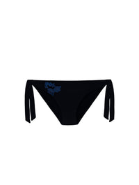 Love Journey Tie Side Bikini Brief - Black & Blue Dark