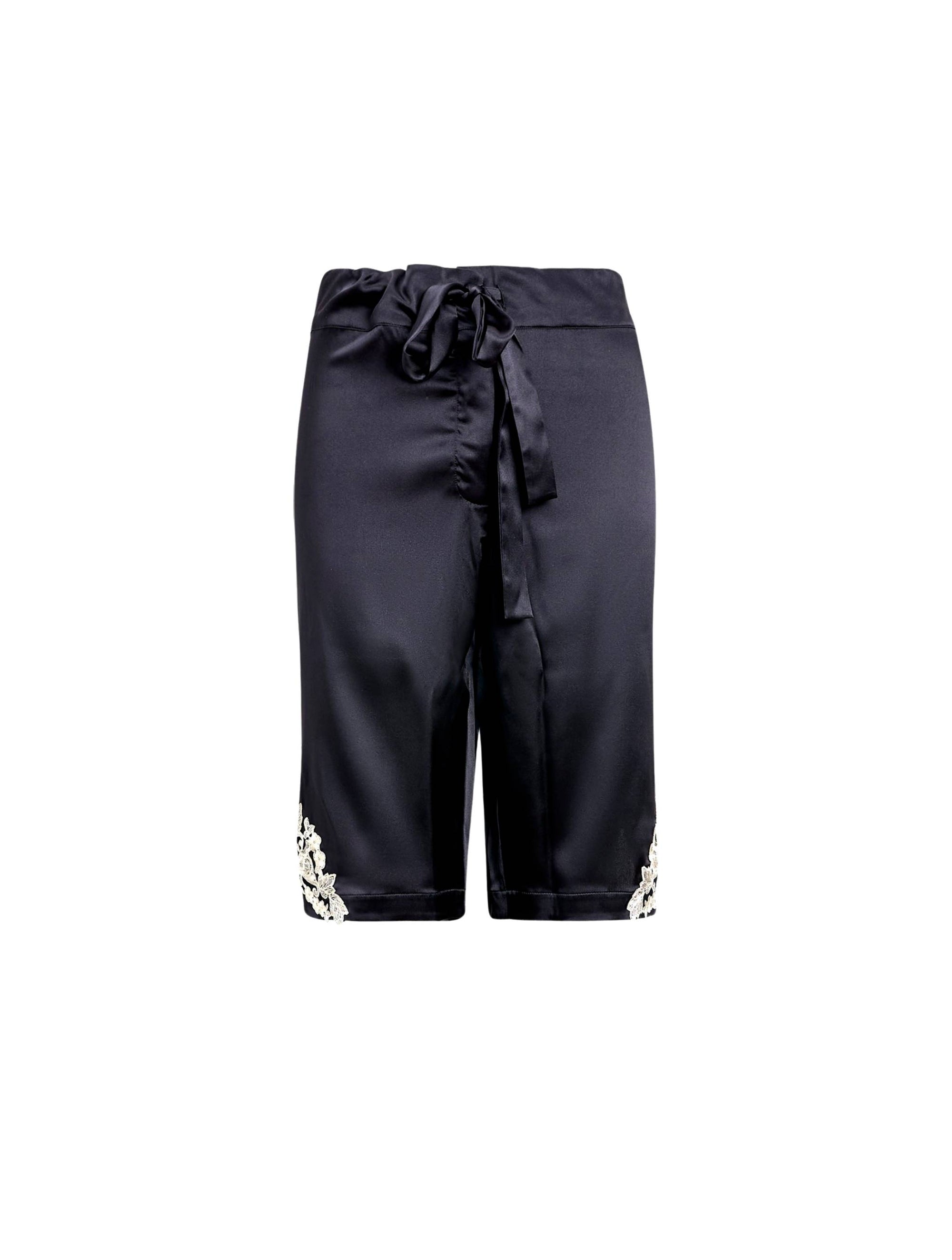 Maison en soie cropped trousers - Nero & Avorio