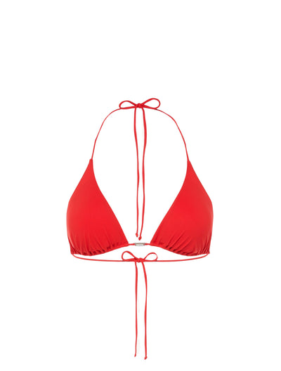 Beach Escape Triangle Bikini Top - Rosso