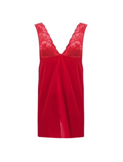 Azalea Silk Babydoll - Fire Red