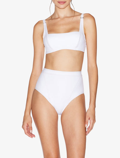 When Summer Comes High Waisted Bikini Brief - Moonstone