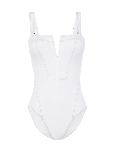 When Summer Comes one-piece swimming costume - Moonstone