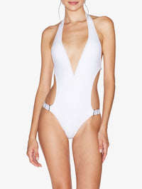 When Summer Comes one-piece cut-out swimming costume - Moonstone