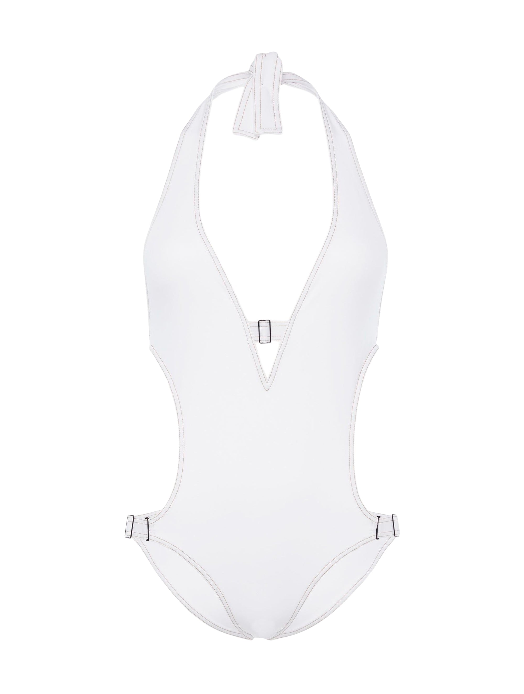 When Summer Comes one-piece cut-out swimming costume - Moonstone