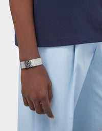 Bracelet unisexe avec Cheval cabré en laiton - Silver