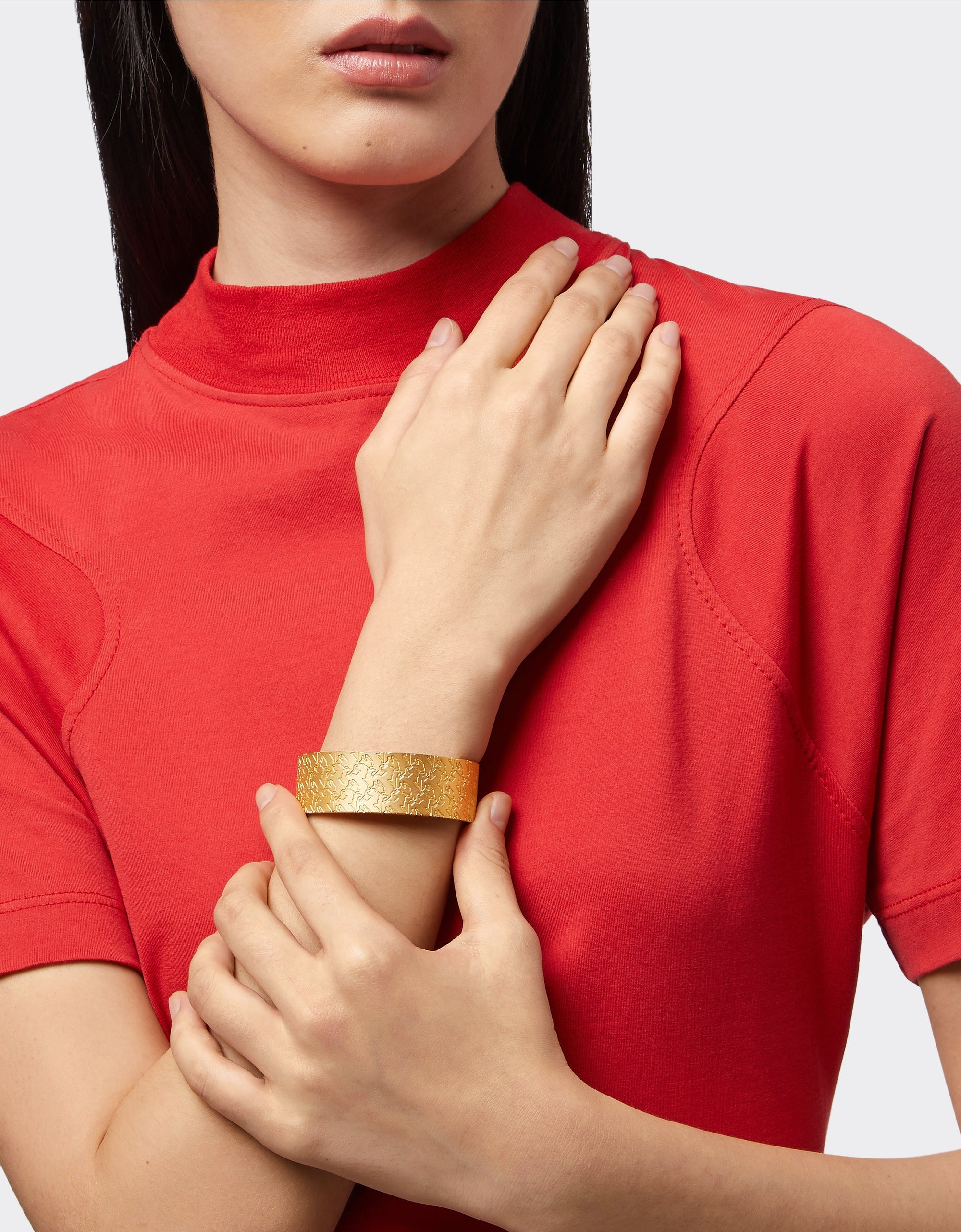 Bracelet unisexe avec Cheval cabré en laiton - Gold