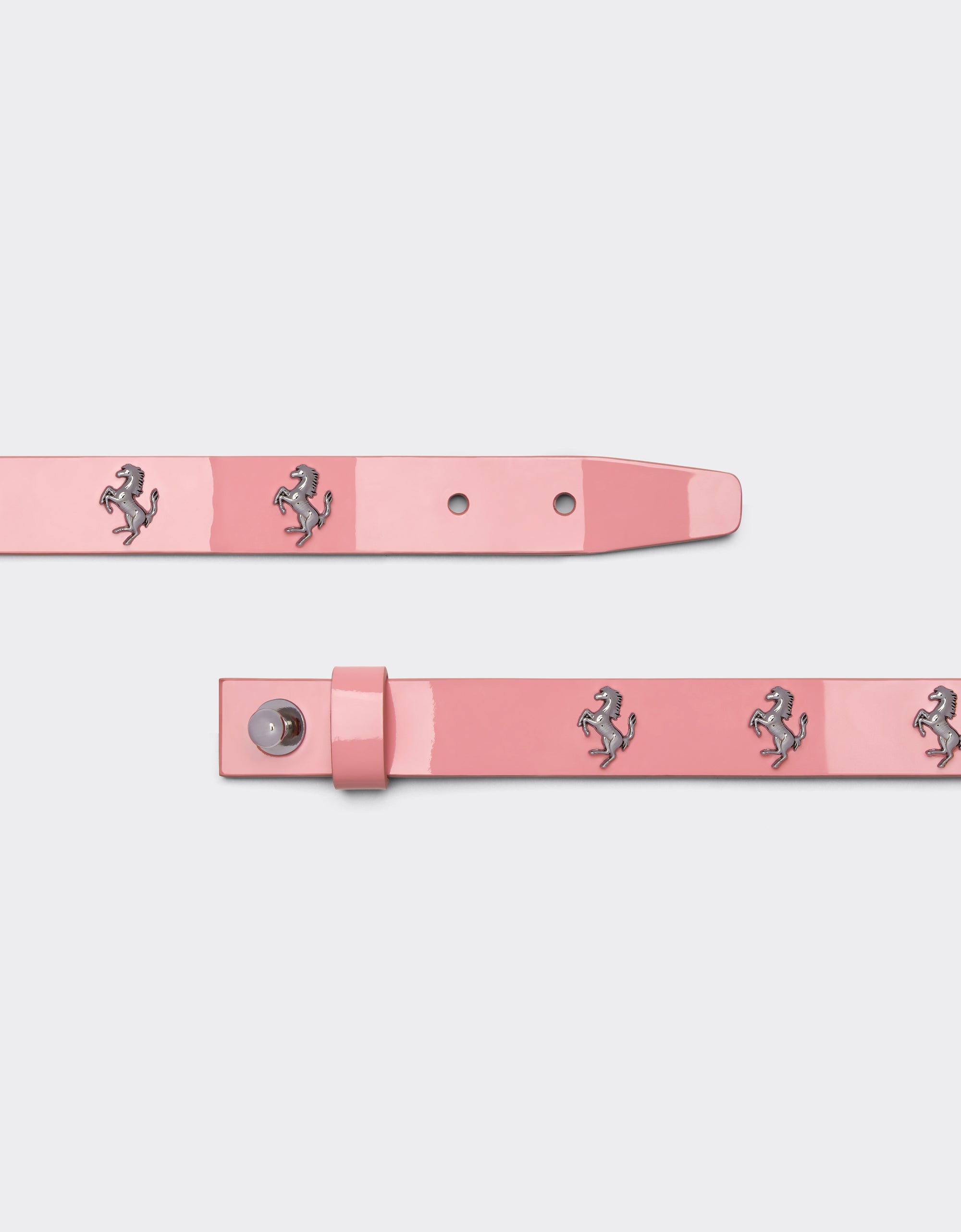 Bracelet unisexe avec clous Cheval cabré en cuir - Rosa