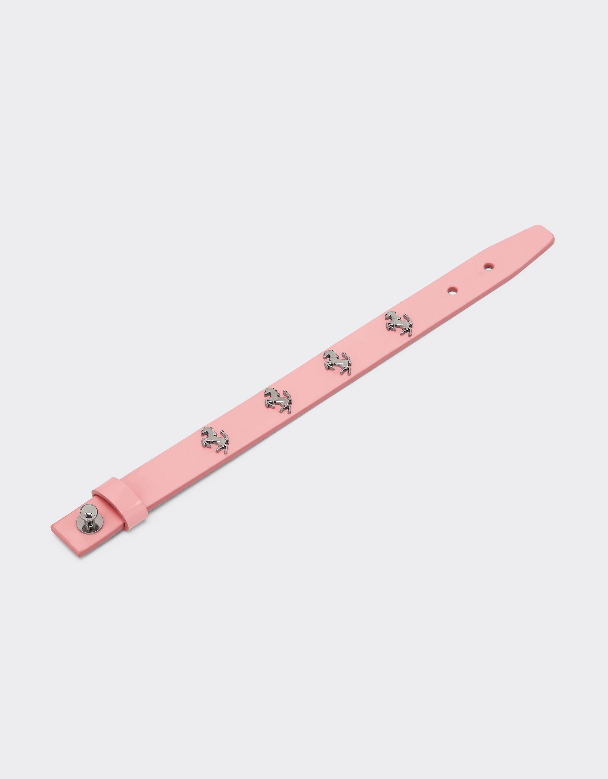 Bracelet unisexe avec clous Cheval cabré en cuir - Rosa