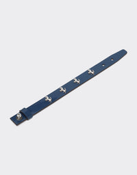 Bracelet unisexe avec clous Cheval cabré en cuir verni - Ottanio