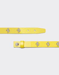 Bracelet unisexe avec clous Cheval cabré en cuir - Giallo Modena