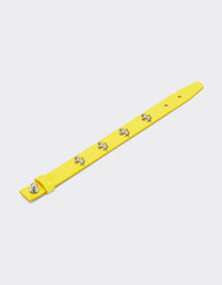 Bracelet unisexe avec clous Cheval cabré en cuir - Giallo Modena