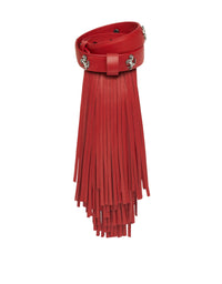 Bracelet unisexe pompom avec clous en cuir - Rosso Dino