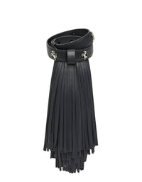 Bracelet unisexe pompom avec clous en cuir - Antracite