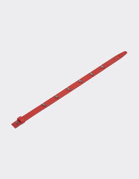 Bracelet unisexe avec clous Cheval cabré en cuir - Rosso Dino