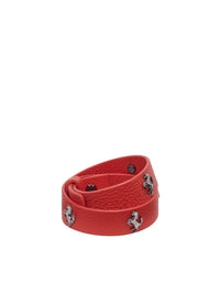 Bracelet unisexe avec clous Cheval cabré en cuir - Rosso Dino