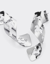 Boucles d’oreilles avec découpe Cheval cabré en laiton - Charcoal