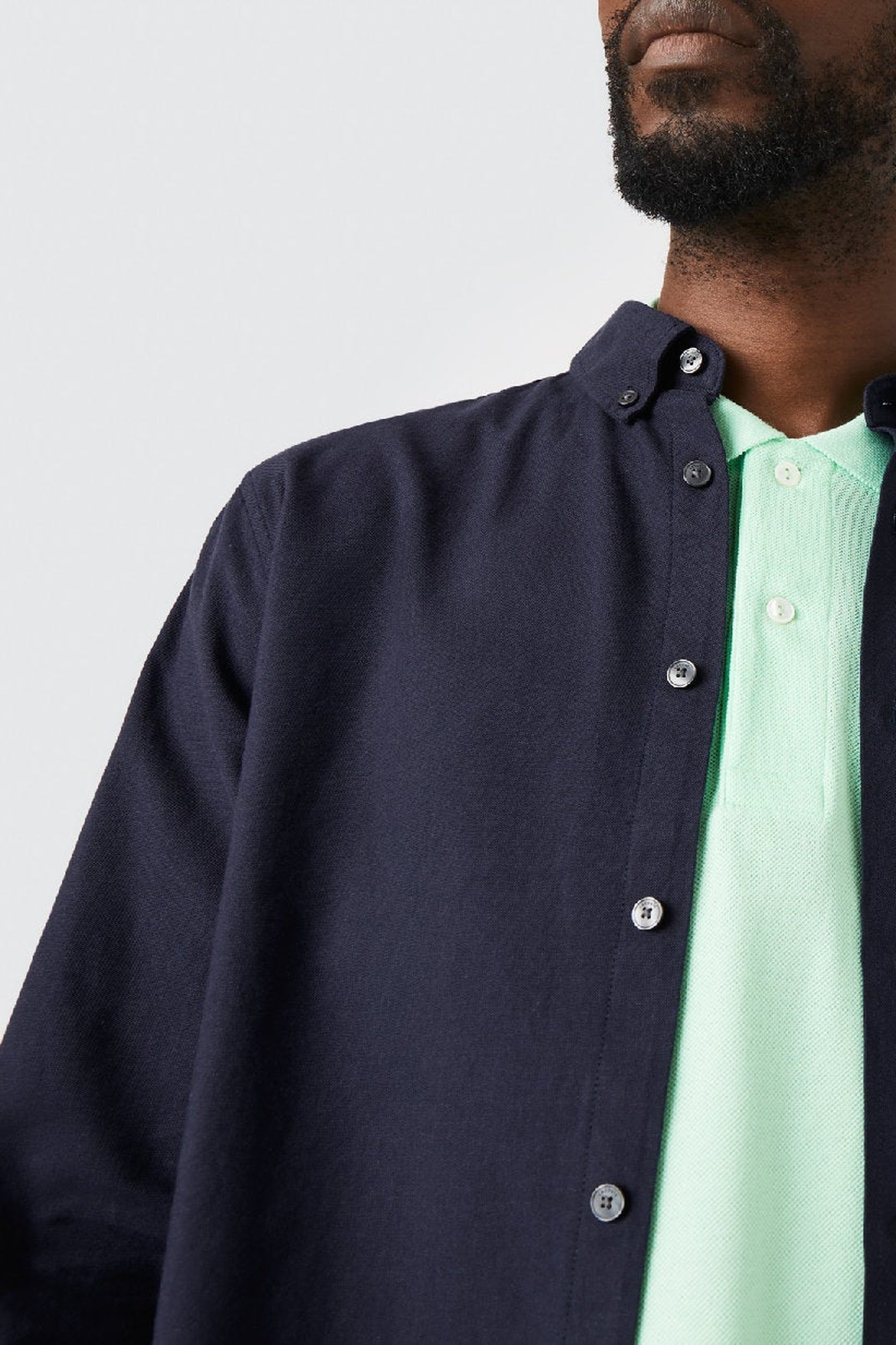 Chemise à col boutonné - Marine