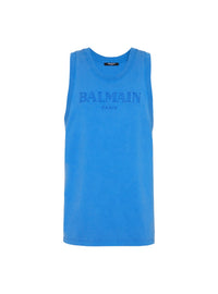 Débardeur brodé Balmain Vintage - Marine